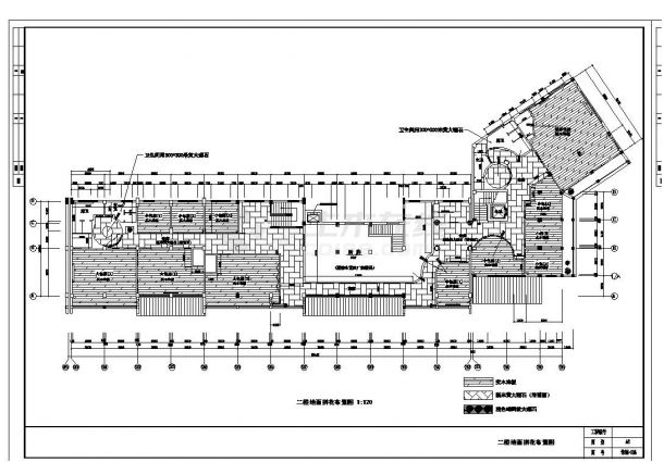某城市经典中式餐厅结构布置施工图CAD详图-图二