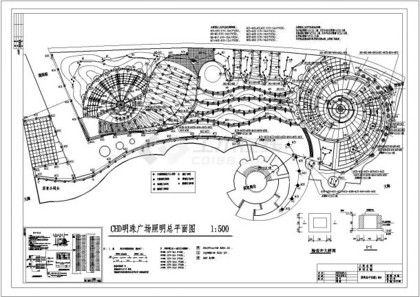 某大型购物广场CAD电气设计施工图纸-图一