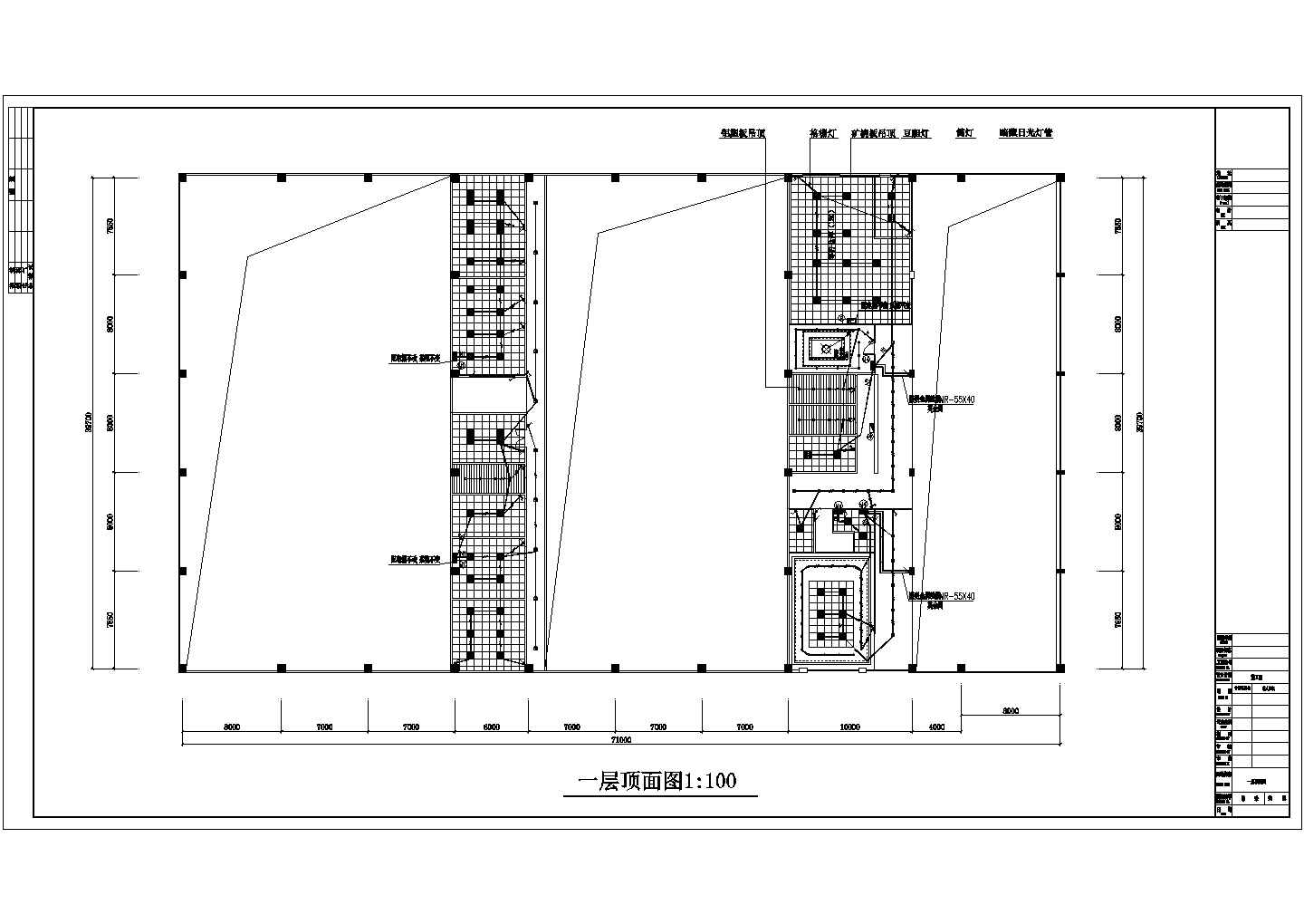 某丰田汽车展厅CAD设计详细电气图