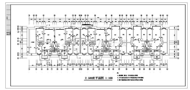 焦作市节能住宅楼建筑工程布置CAD参考详图-图一