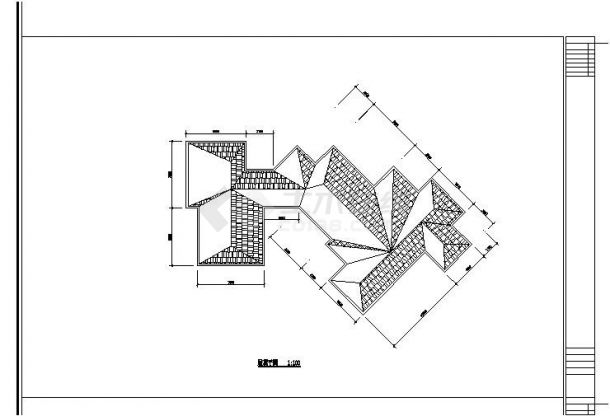 某市区会馆建筑工程布置设计图CAD参考详图-图一