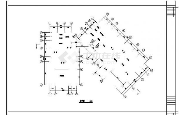 某市区会馆建筑工程布置设计图CAD参考详图-图二
