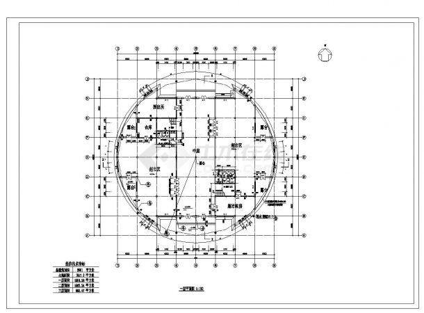 某城市会所建筑布置施工图CAD详图-图二