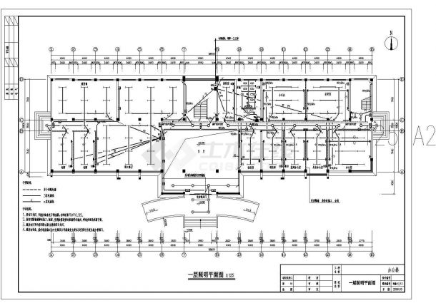 常州某纺织厂多层办公楼CAD电气设计图-图二