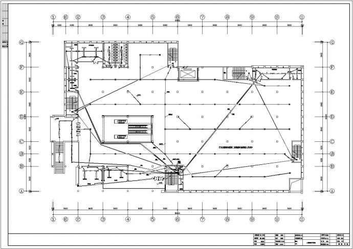 某活动展厅CAD强电设计系统平面图_图1