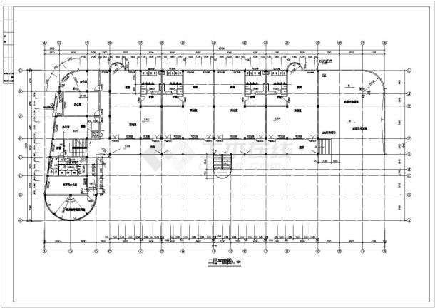 某地幼儿园教学楼建筑全套cad图-图二