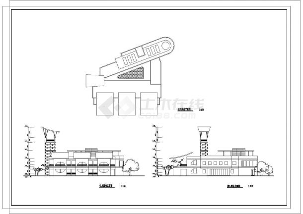 某新型幼儿园建筑CAD详图-图二