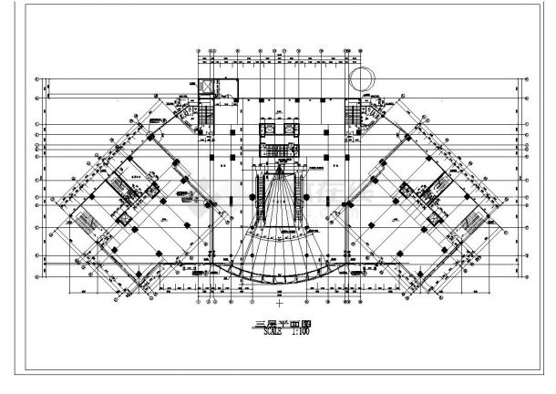 海丰广场建筑工程布置平面图CAD详图-图二
