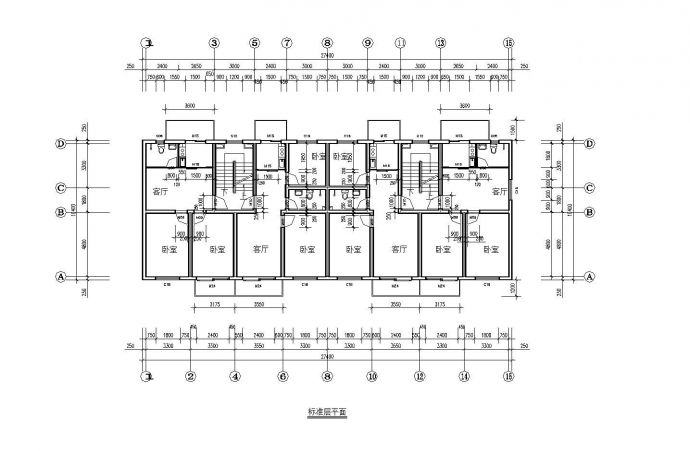 某城市阁楼住宅楼建筑施工图CAD规划详图_图1