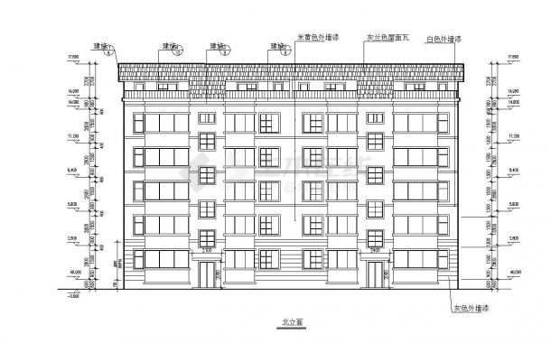 某城市阁楼住宅楼建筑施工图CAD规划详图-图二