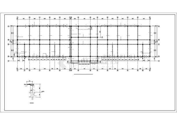 学校教学楼框架结构设计CAD施工图-图二