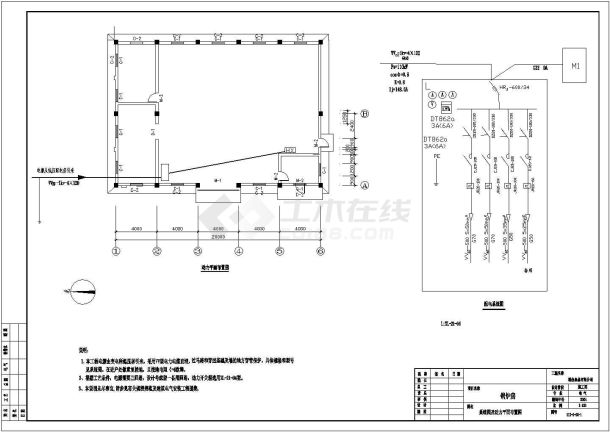 某锅炉房CAD设计大样电气施工图纸-图一