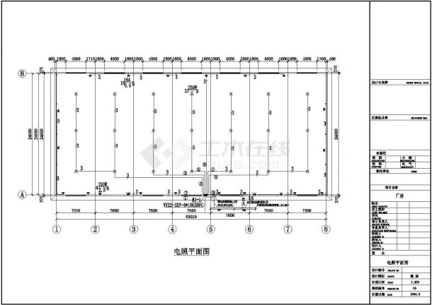 某大型制药厂电照CAD设计平面图-图一