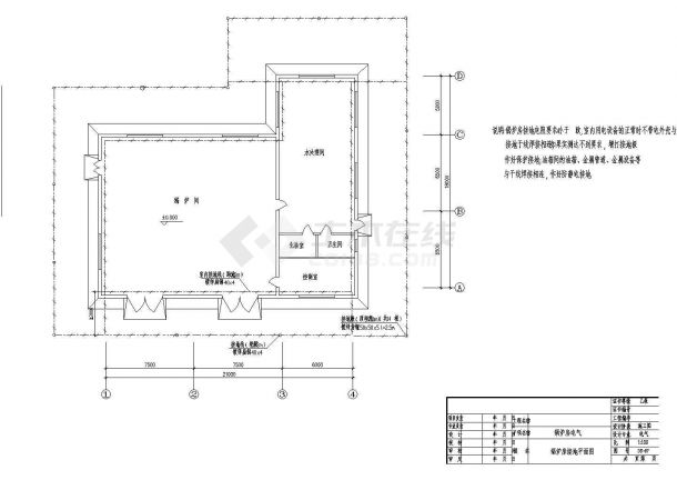某锅炉房电气CAD设计大样全套图纸-图一