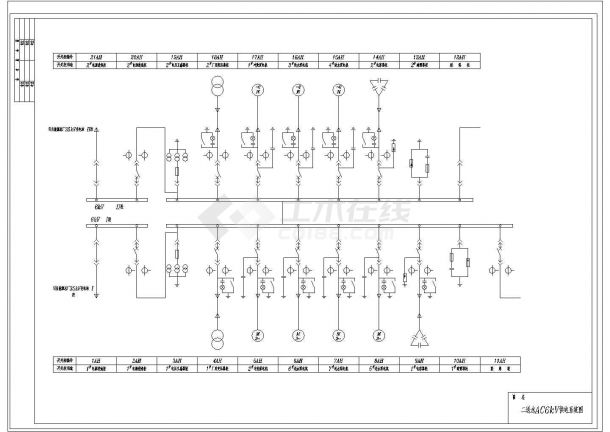 某10kV供电CAD设计大样系统图-图一