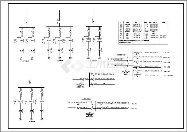 某地下水泵房电气CAD施工平面图纸-图二