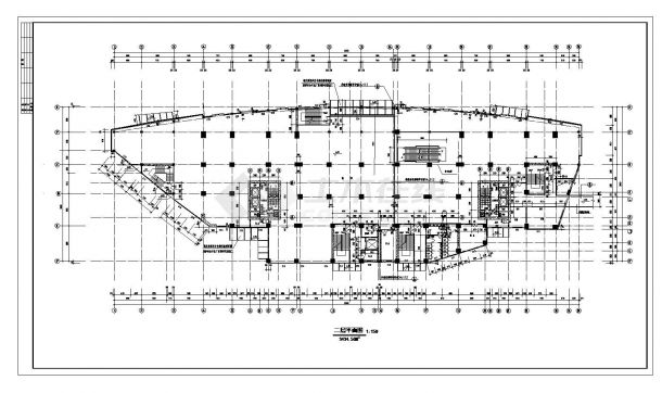 某城市高层住宅平面布置CAD参考详图-图二