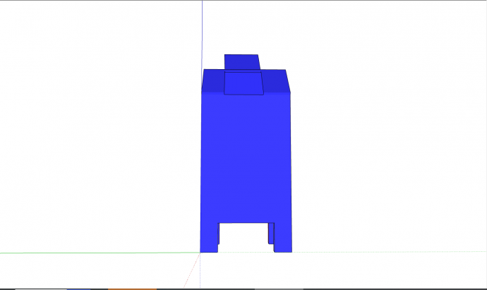 一款蓝色的简约的现代垃圾桶 su模型_图1