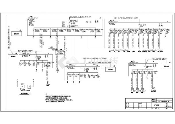 某研究院设备厂房强电CAD详细设计图-图一