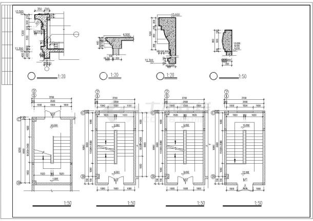 长沙市某罐头工厂1700平米3层框架结构包装车间全套建筑设计CAD图纸-图二