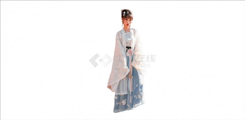 新中式古风轻纱穿搭人物su模型-图二