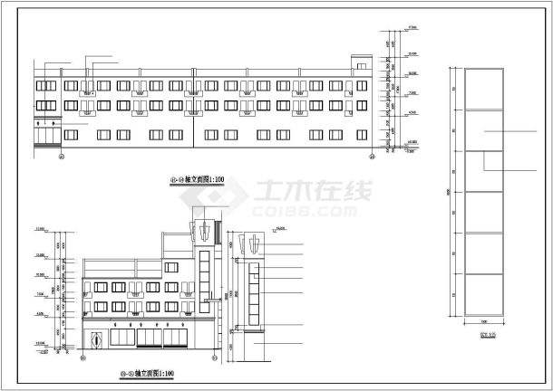 某老城区沿街大酒店建筑设计方案CAD图纸-图一