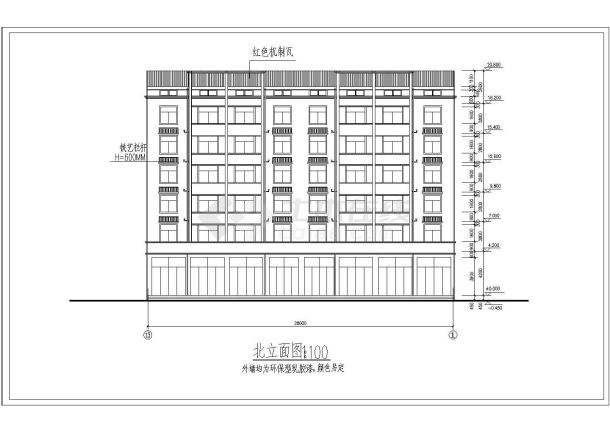 住宅设计_六层安置楼二单元1968平米对称户型含结构电气CAD图-图二