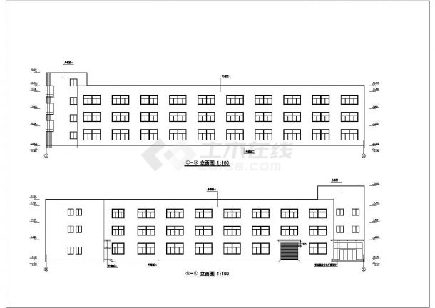 厂房设计_某地区工业大型厂房建筑设计方案详细施工CAD图纸-图二