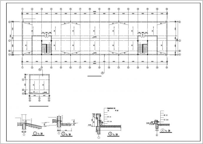 苏州市西山地区某大型针织厂4层框架结构纺织车间建筑设计CAD图纸_图1