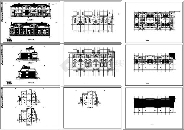 某地区小区二期别墅建筑设计方案详细施工CAD图纸-图一