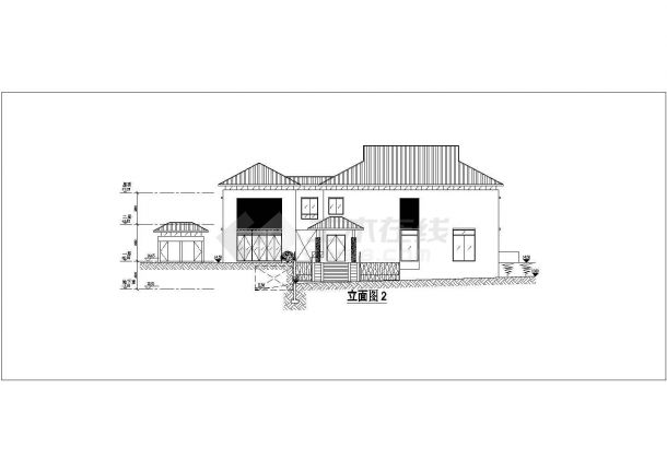 某市区高级小区豪华别墅建筑结构设计方案详细施工CAD图纸-图二