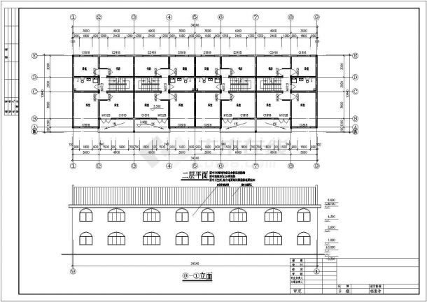 某市区高级小区小型别墅建筑详细设计方案施工CAD图纸-图二