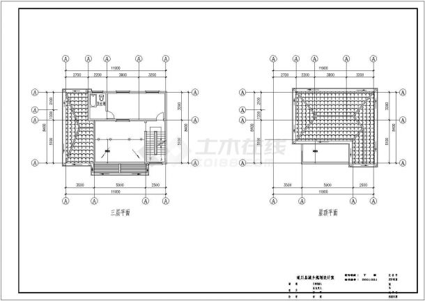 某地区现代高档别墅建筑详细设计方案施工CAD图纸-图二