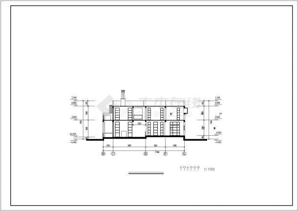 某地区现代别墅建筑详细设计方案施工CAD图纸-图二