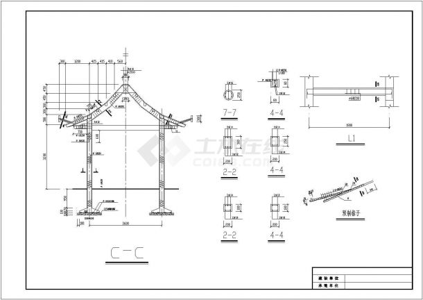 某园林景观工程六角亭与廊设计cad全套建筑施工图（甲级院设计）-图二