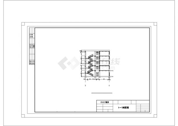 土木工程毕业设计_土木工程毕业设计_ 4665平米五层教学楼毕业设计（计算书、建筑、结构图）CAD图纸-图二