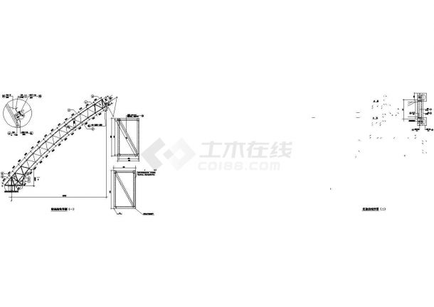 中型钢桁架结构节点全套设计CAD图纸-图二