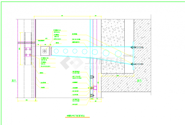 某地常用各种类型的铝单板幕墙安装节点全套图纸方案图纸-图二