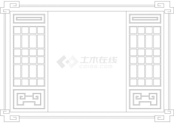 中式风格常用古式窗户大样设计CAD图纸（177张）-图二