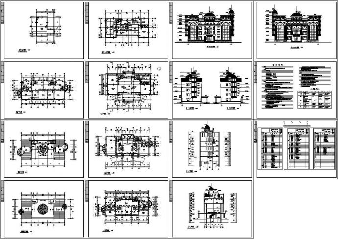 世财滨江文园联体小型别墅建筑详细设计方案施工CAD图纸_图1