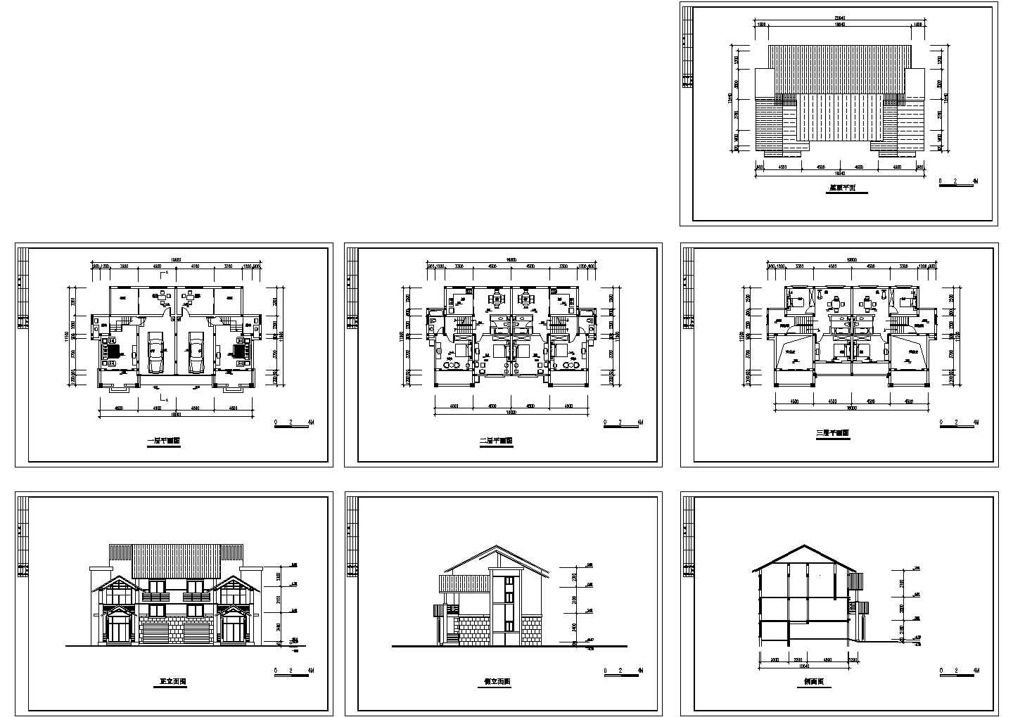 某地区经典山地别墅住宅建筑详细设计方案施工CAD图纸