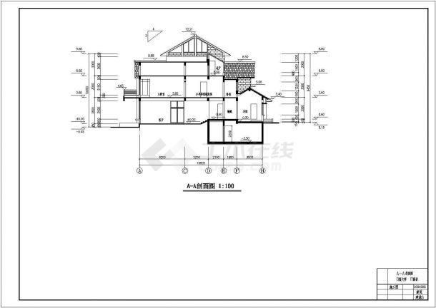 某地区经典现代小别墅建筑详细设计方案施工全套CAD图纸-图二