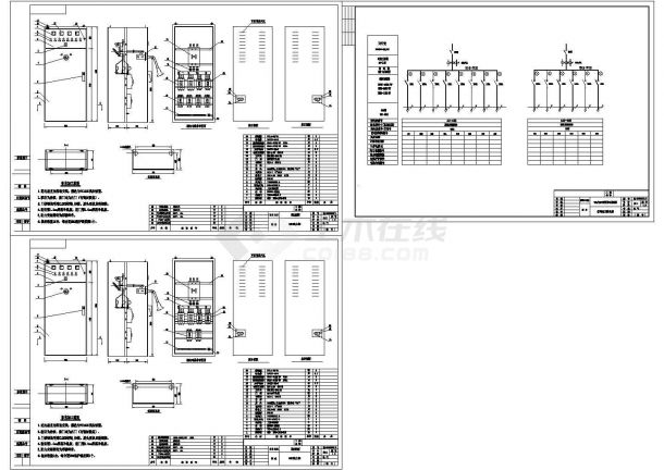 某工厂车间动力配电柜设计cad总装配图（含电气系统图）-图一
