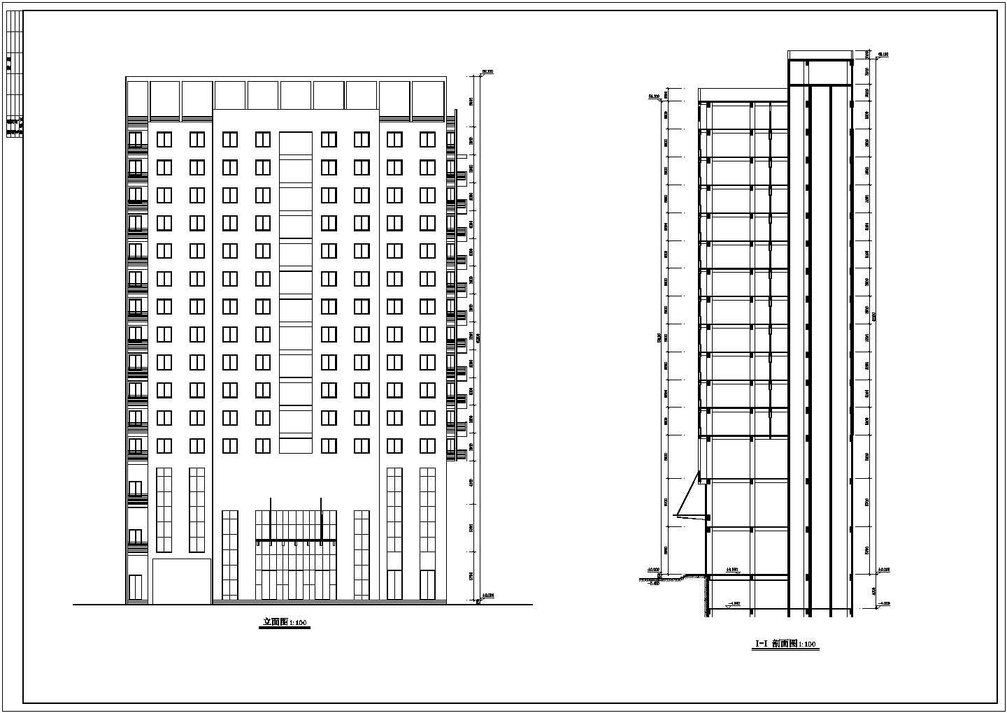 某老城区商店街大型商场建筑设计方案CAD图纸