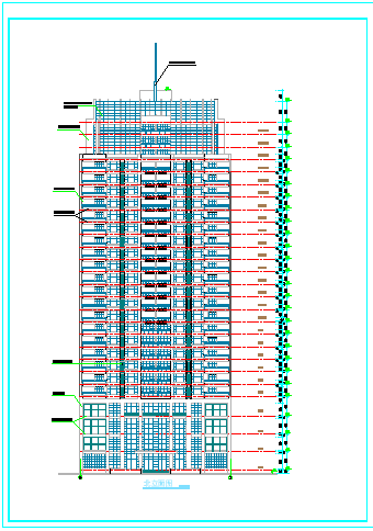28层高层住宅楼全套cad建施设计图纸-图一