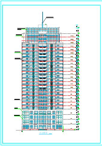 28层高层住宅楼全套cad建施设计图纸