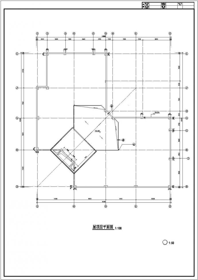 某老城区国际大厦建筑设计方案CAD图纸_图1