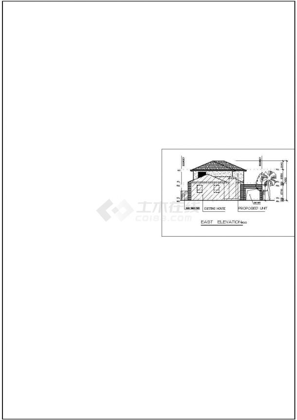 某欧式别墅建筑详细设计施工方案规划CAD图纸-图二