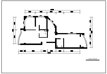 70平米小两居家装设计平面cad施工图_图1
