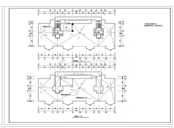 某单元每单元住宅楼建筑结构设计图CAD规划详图-图二